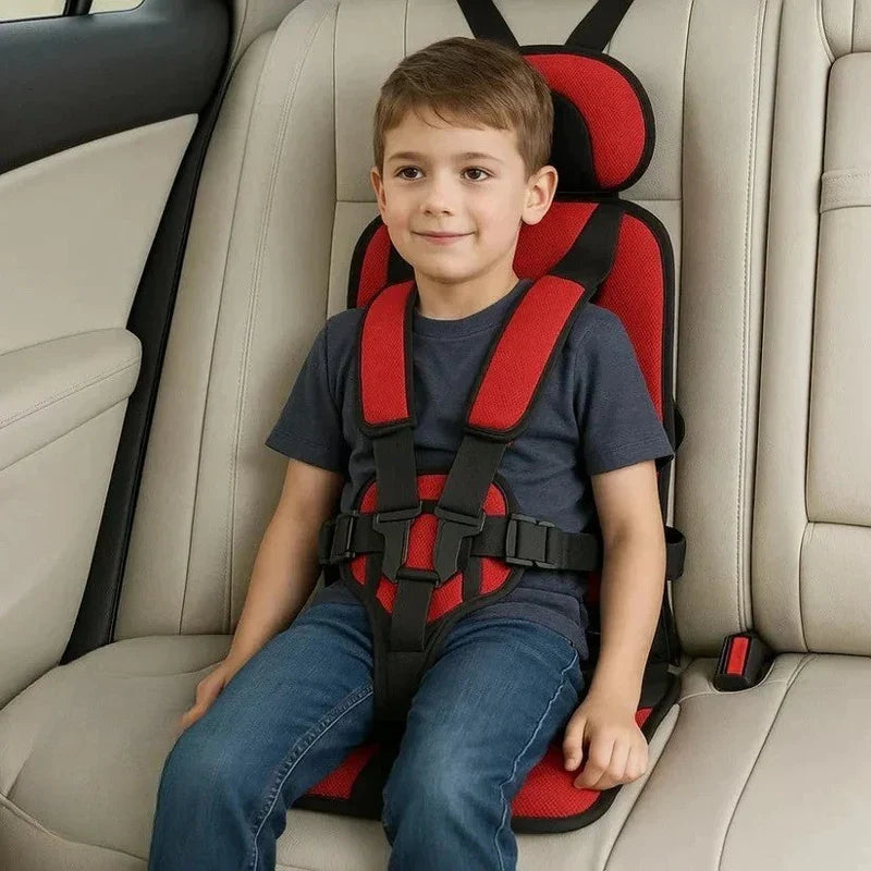 Portable Child Car Seat with Five-Point Safety Harness for Travel
