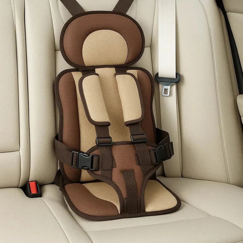 Portable Child Car Seat with Five-Point Safety Harness for Travel