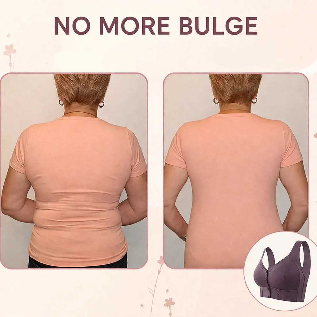 Soft Cotton Wireless Bra with Front Closure for Easy Wear