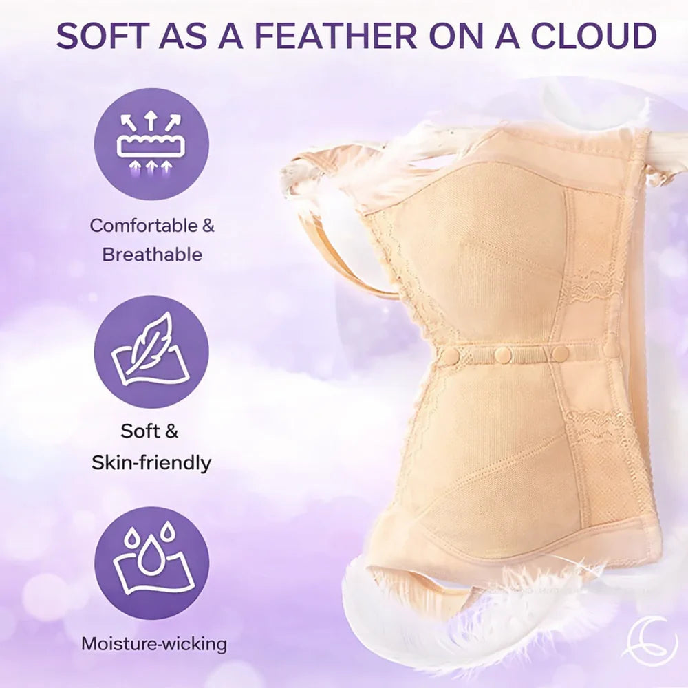 Soft Cotton Wireless Bra with Front Closure for Easy Wear