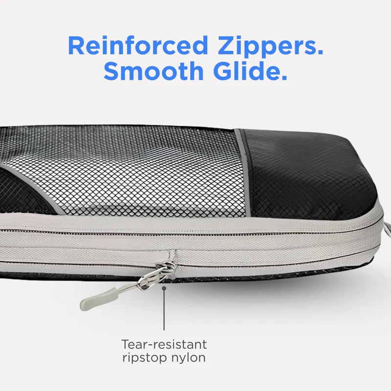 Packing Cubes with Dual-Zipper Compression System