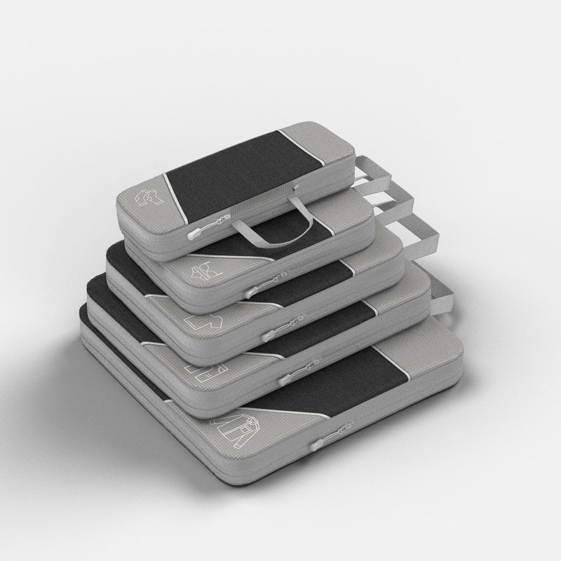 Packing Cubes with Dual-Zipper Compression System