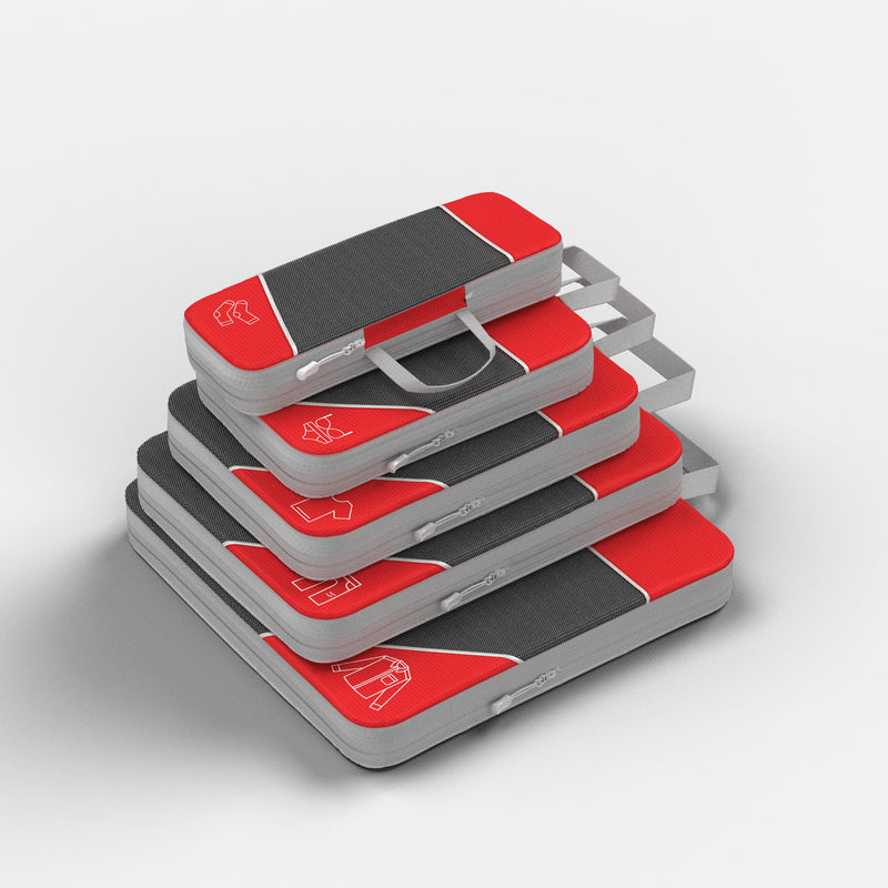Packing Cubes with Dual-Zipper Compression System
