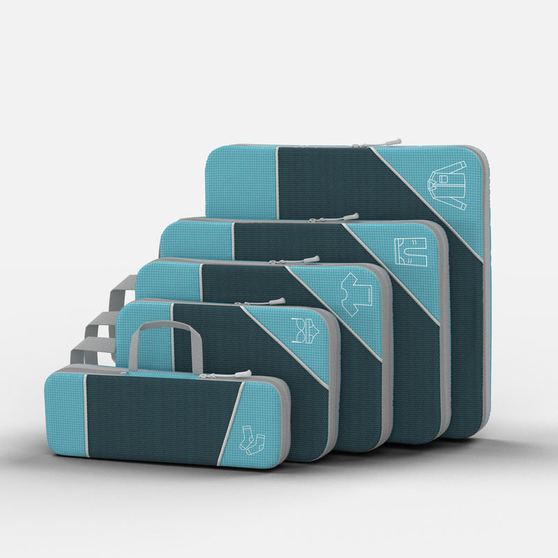 Packing Cubes with Dual-Zipper Compression System