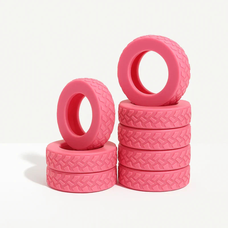 Set of 8 Silicone Wheel Covers for Luggage with Shock Absorption