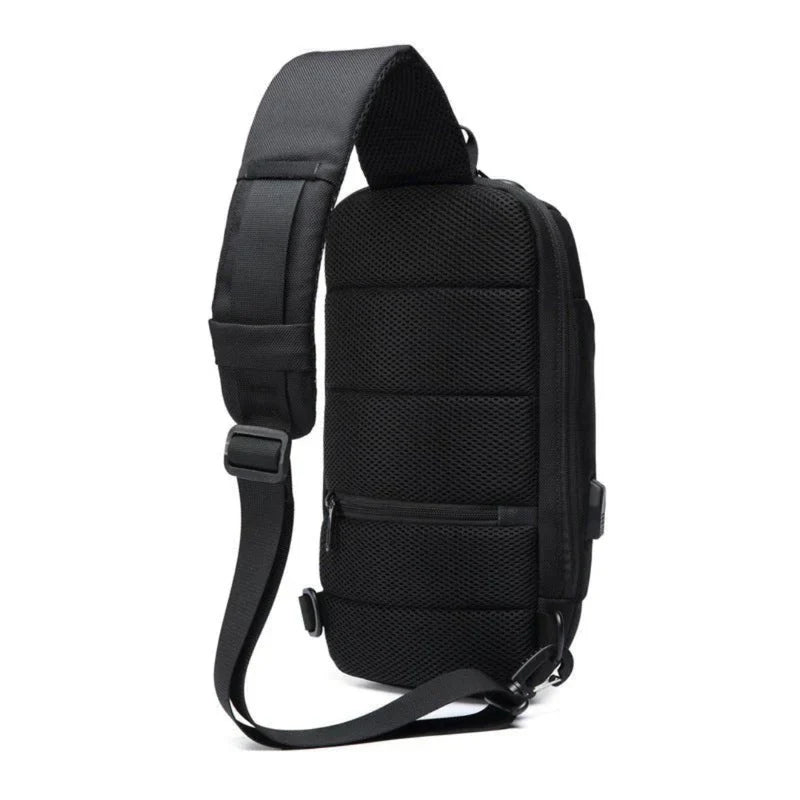 Travel Crossbody Bag featuring USB Charging and Zip Compartments
