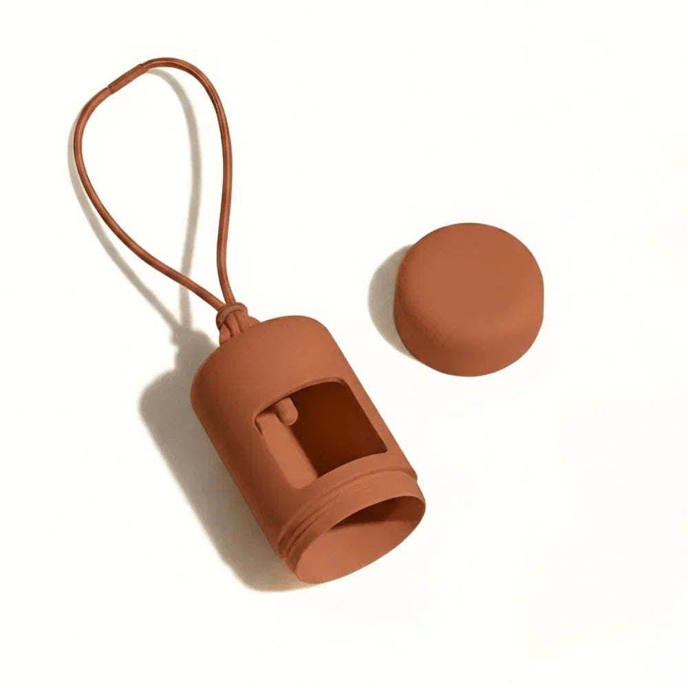 Portable Dog Waste Bag Holder with Clip-On Attachment