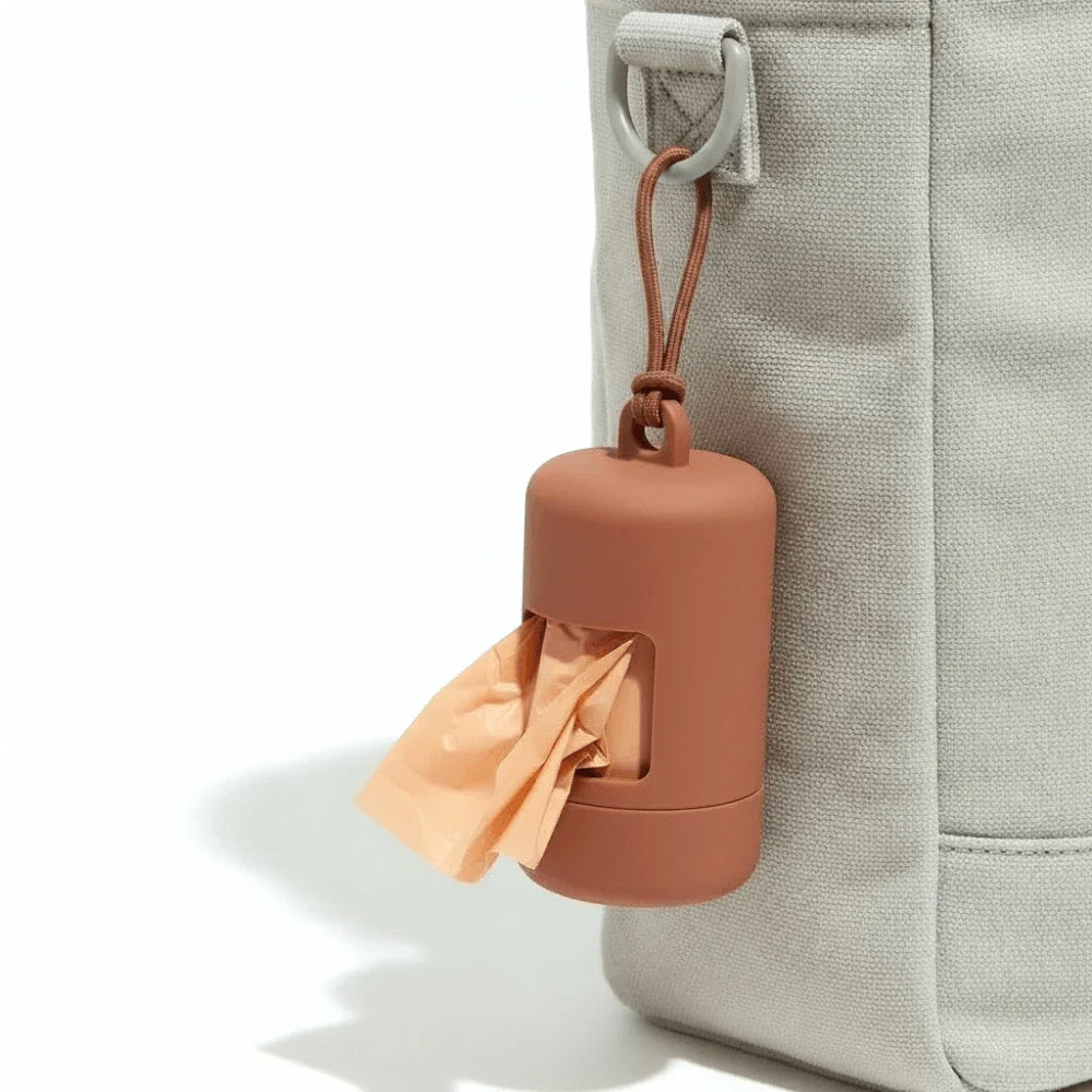Portable Dog Waste Bag Holder with Clip-On Attachment