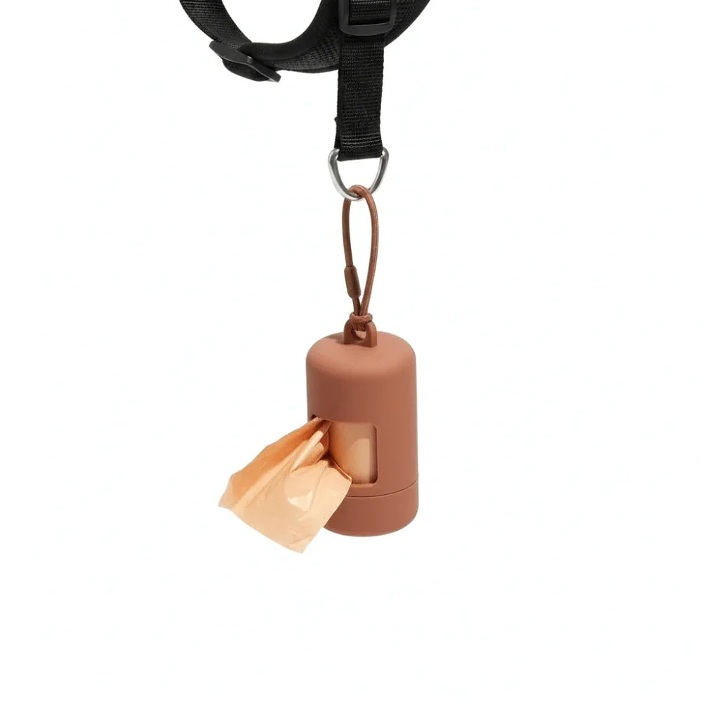 Portable Dog Waste Bag Holder with Clip-On Attachment