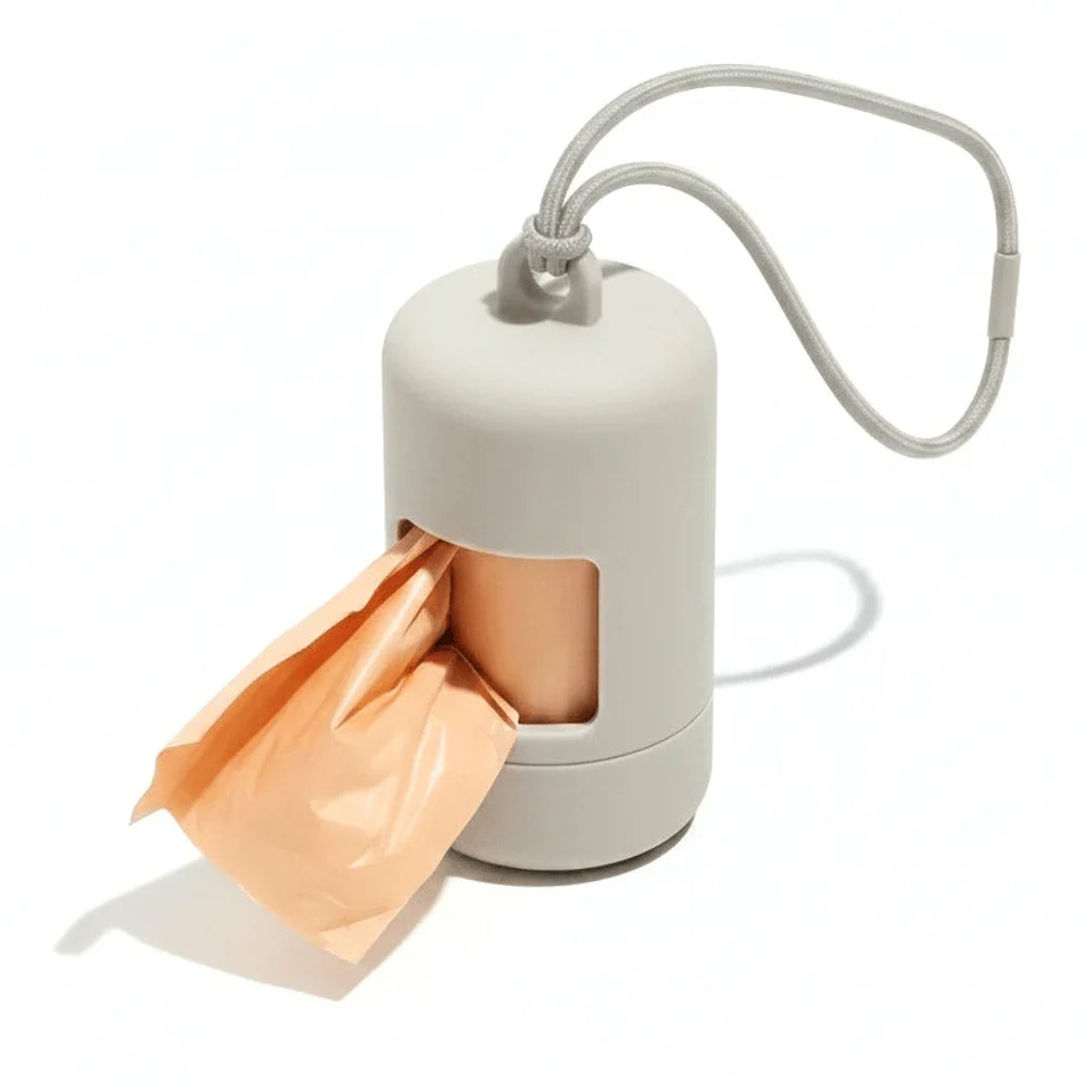 Portable Dog Waste Bag Holder with Clip-On Attachment