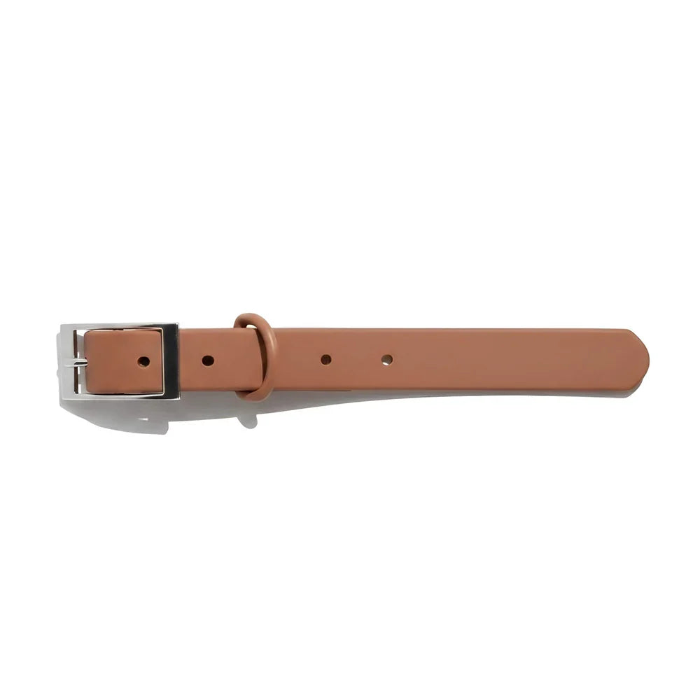 Dog Collar with Adjustable Fit, PVC Coating and Polyester Strap