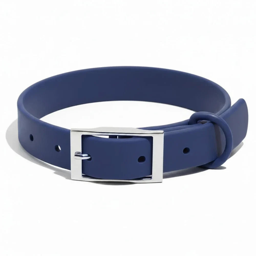 Dog Collar with Adjustable Fit, PVC Coating and Polyester Strap