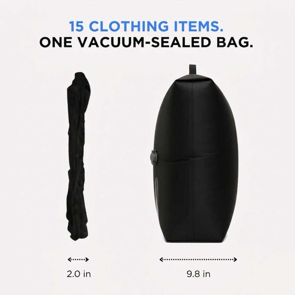 Airtight Compression Vacuum Storage Bags for Travel – Pack of 2