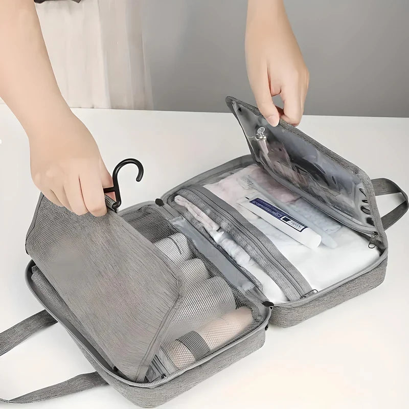 Multi-Compartment Hanging Organizer for Toiletries