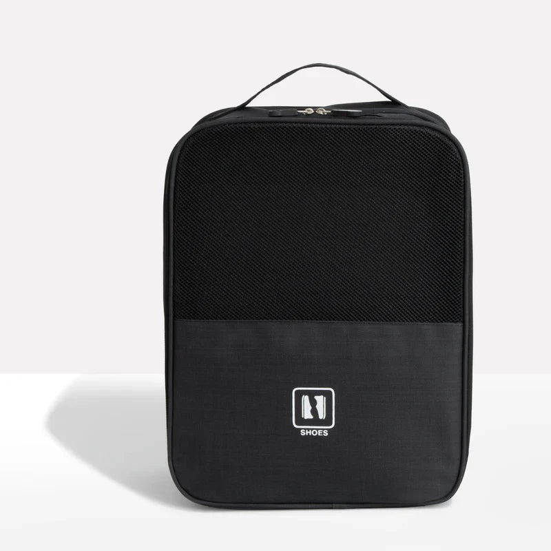 Shoe Organizer for Travel with Luggage Strap and Multiple Pockets