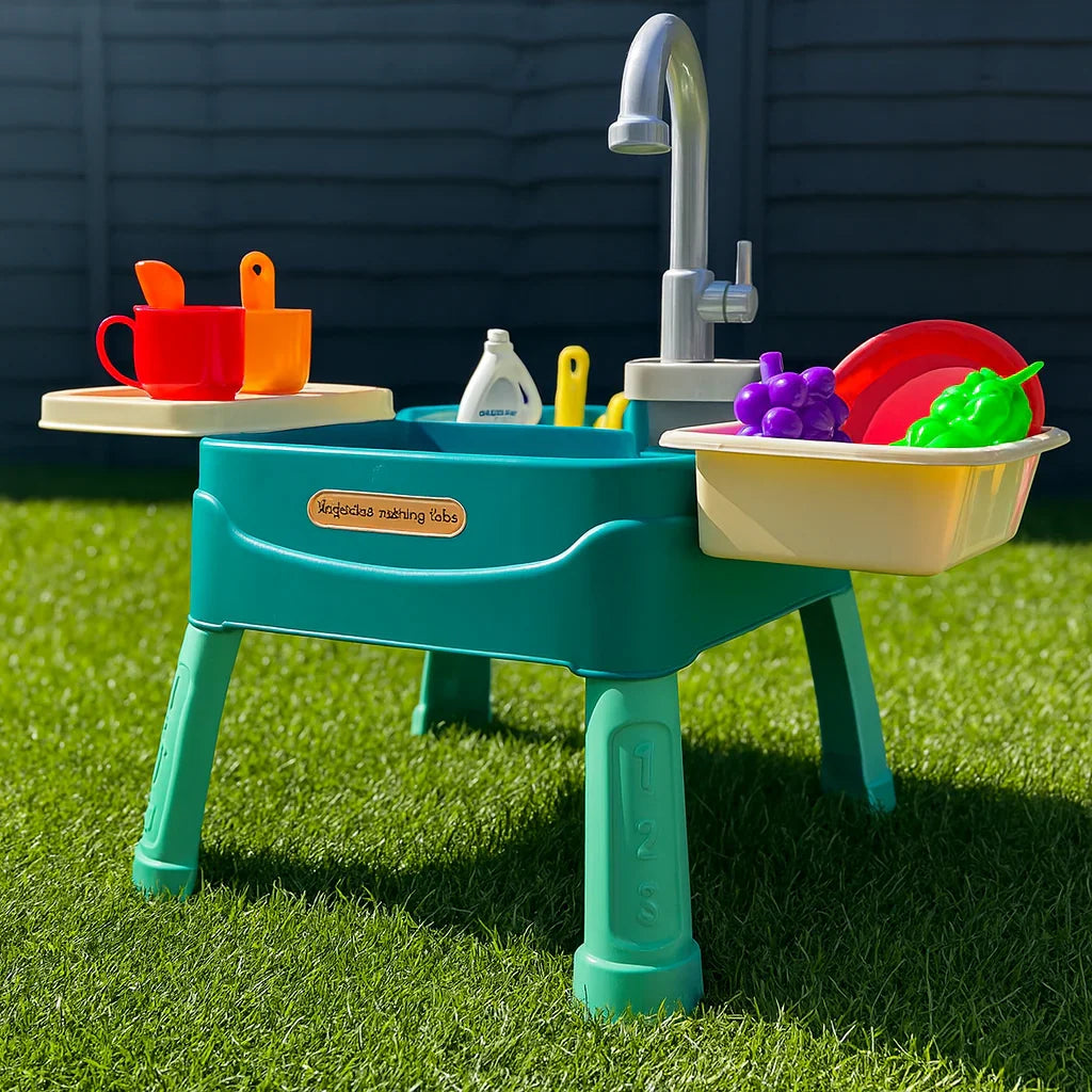 Play Kitchen Set for Kids with Accessories, Sink, and Storage