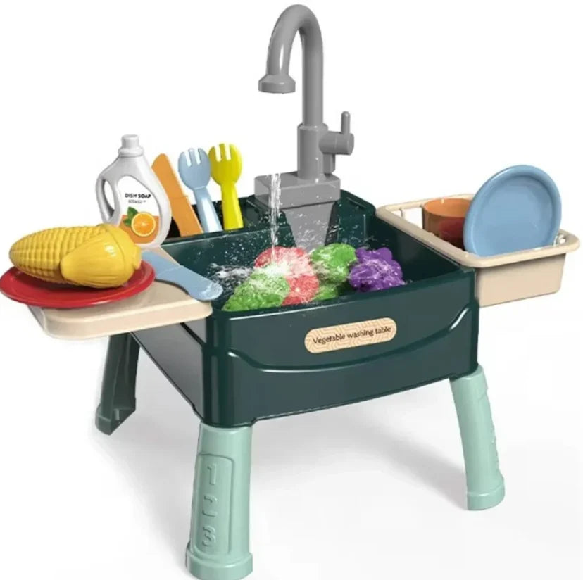 Play Kitchen Set for Kids with Accessories, Sink, and Storage