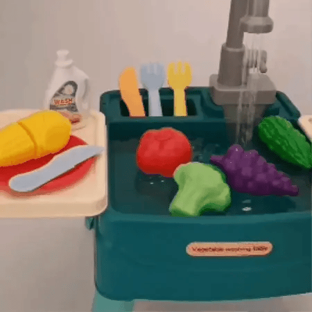 Play Kitchen Set for Kids with Accessories, Sink, and Storage