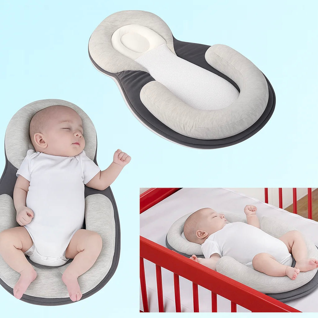 Infant Lounge Chair with Ergonomic Head Support and Breathable Material