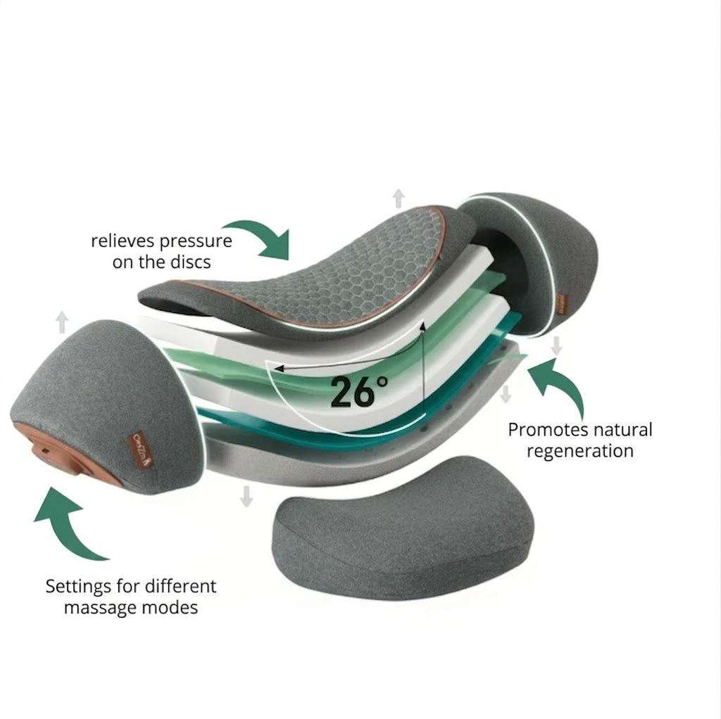 Neck Pillow with Heat, Massage Function, and Adjustable Traction