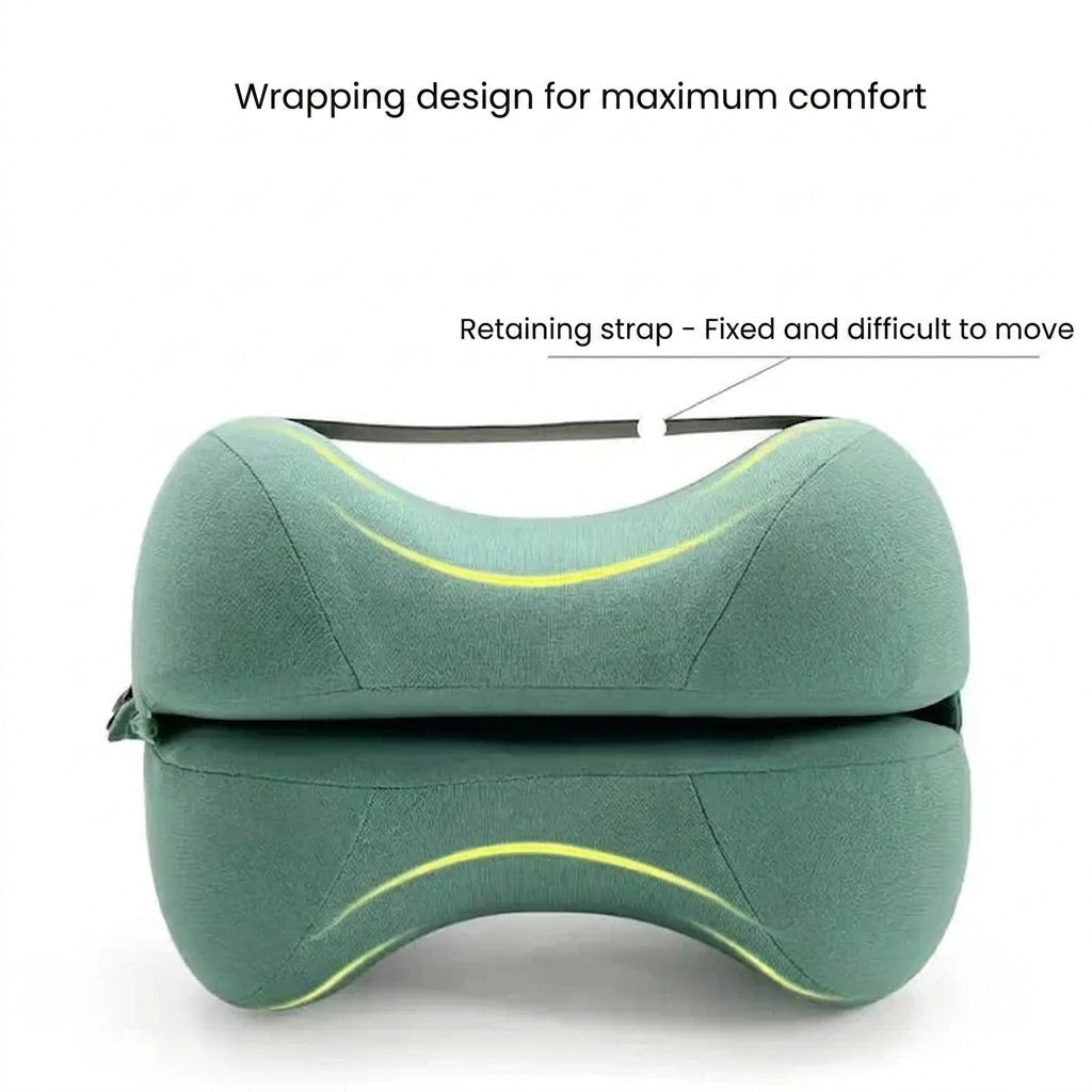 Knee and Leg Support Pillow with Contoured Design