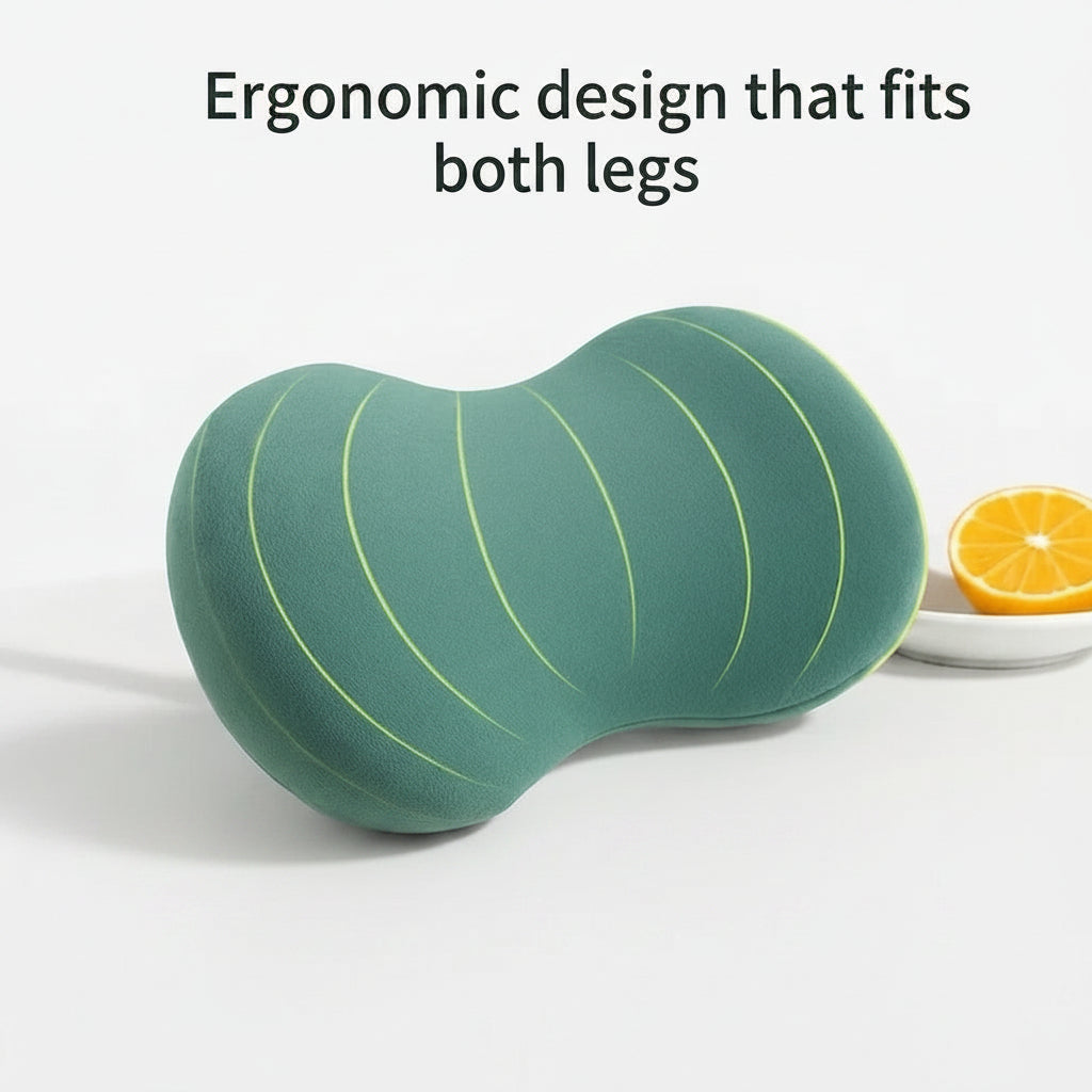 Knee and Leg Support Pillow with Contoured Design