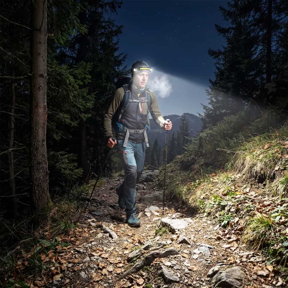 Hands-Free LED Headlamp for Enhanced Visibility and Lighting