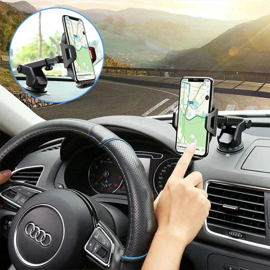Car Phone Mount with Strong Suction Cup for Universal Fit