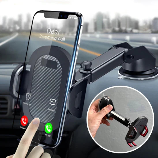 Car Phone Mount with Strong Suction Cup for Universal Fit