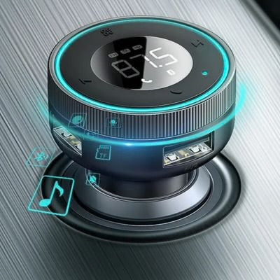 Car FM Transmitter with Bluetooth Connectivity