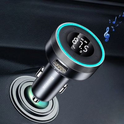 Car FM Transmitter with Bluetooth Connectivity