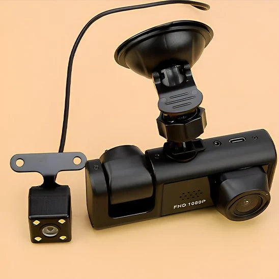 Car Dual Camera Dashcam for Front and Cabin Recording