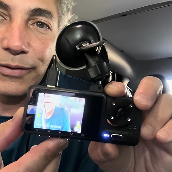 Car Dual Camera Dashcam for Front and Cabin Recording