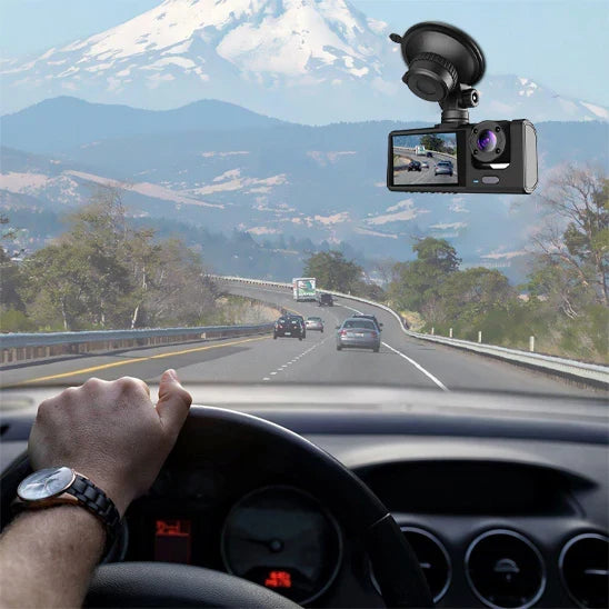 Car Dual Camera Dashcam for Front and Cabin Recording