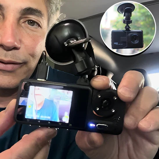 Car Dual Camera Dashcam for Front and Cabin Recording
