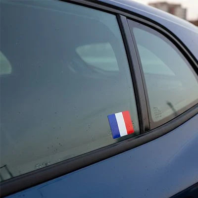 Durable Vinyl Car Decal with Tricolor Flag Design