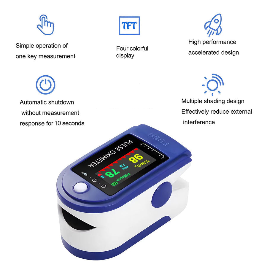 LED Display Fingertip Pulse Oximeter for Digital Readings