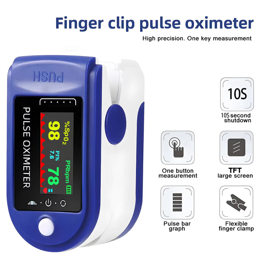 LED Display Fingertip Pulse Oximeter for Digital Readings