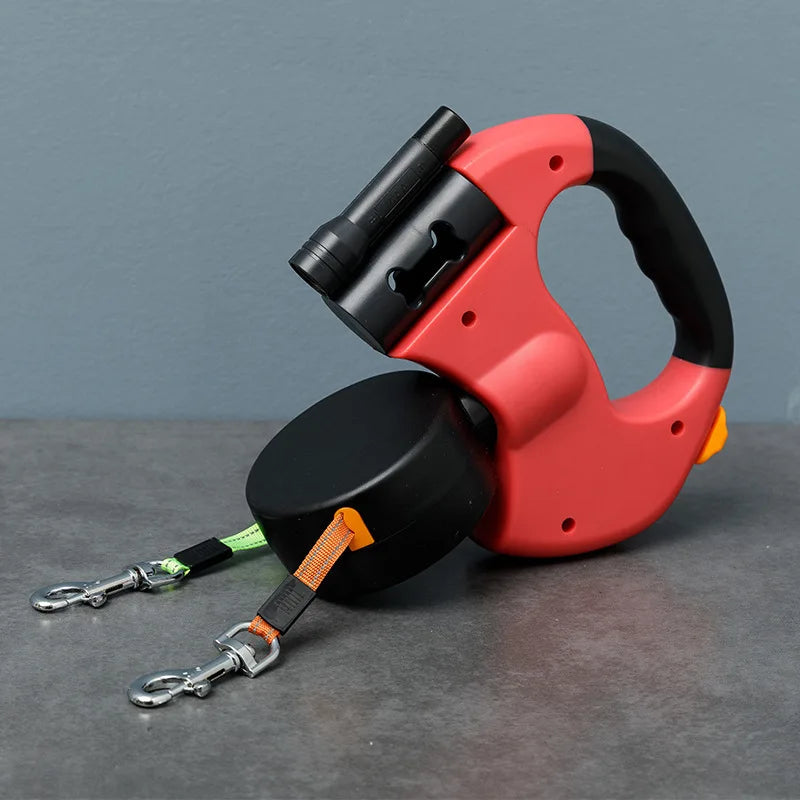 360-Degree Rotating Double Leash for Two Dogs