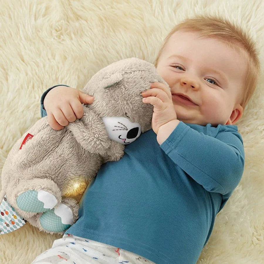 Plush Bear Toy with Breathing Sounds – Battery Operated