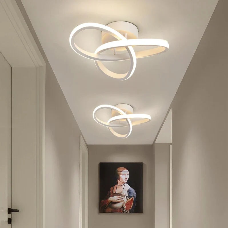 Contemporary Metal Ceiling Light with Adjustable LED Design