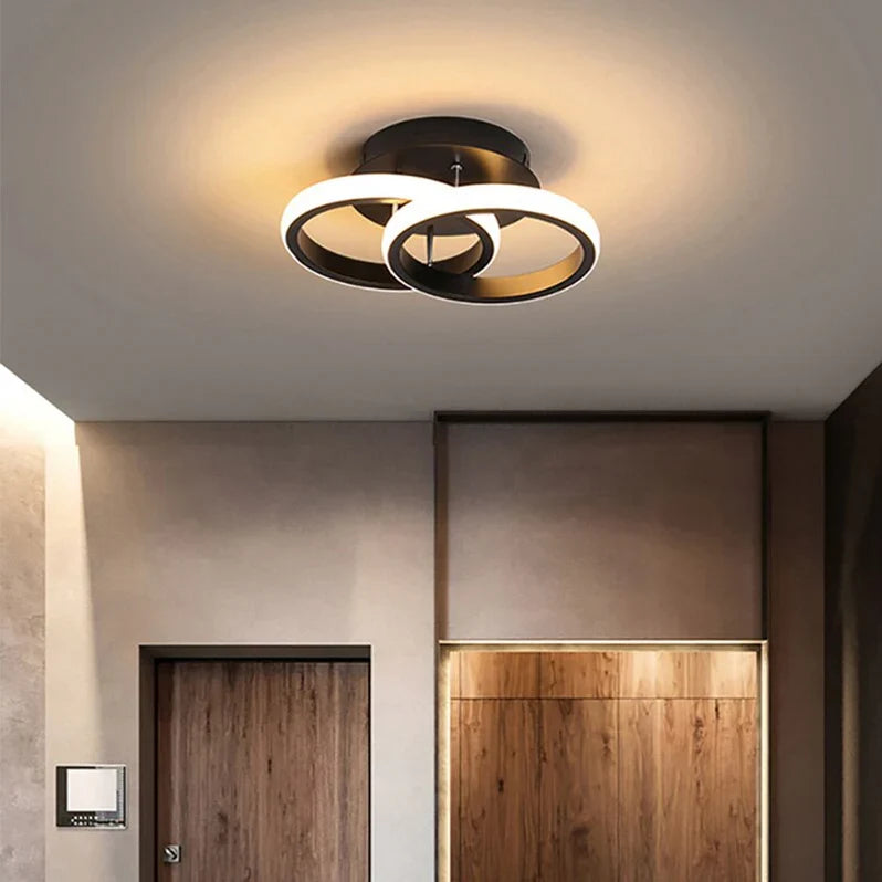 Contemporary Metal Ceiling Light with Adjustable LED Design