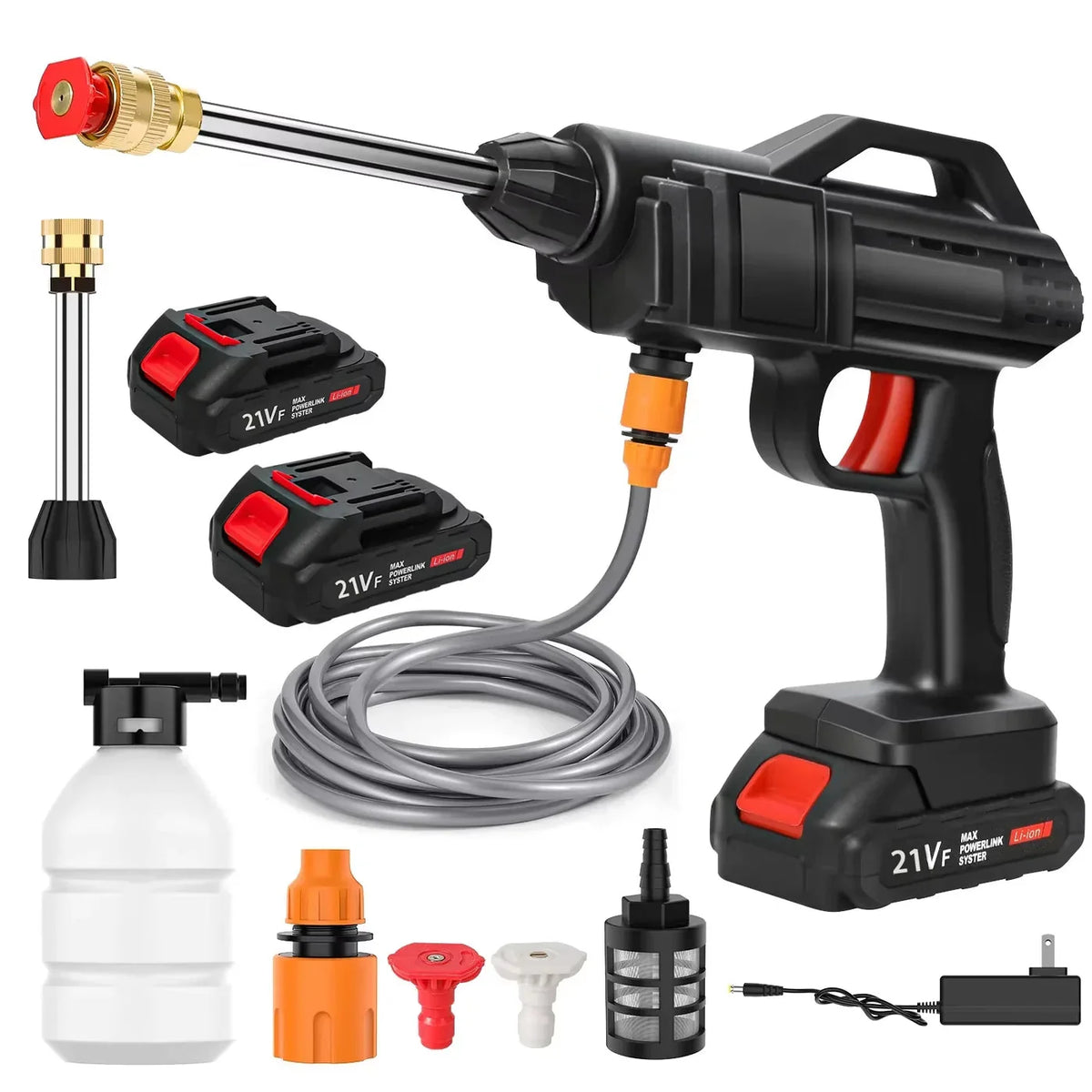 Portable Pressure Washer with Lithium Battery and Adjustable Nozzle
