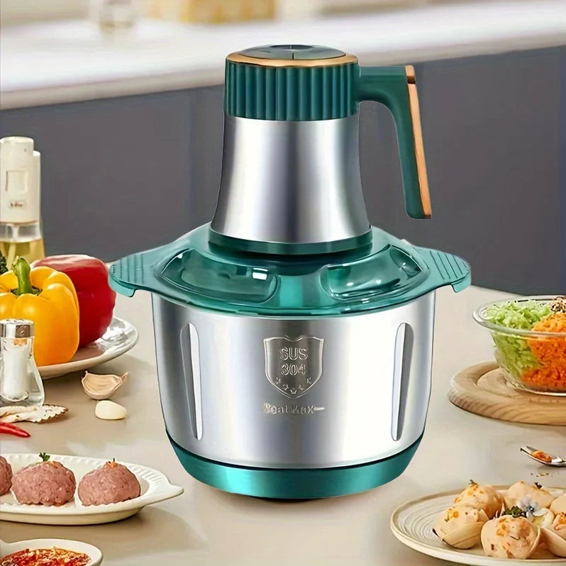 Multifunctional Kitchen Chopper for Meat and Vegetables in Stainless Steel