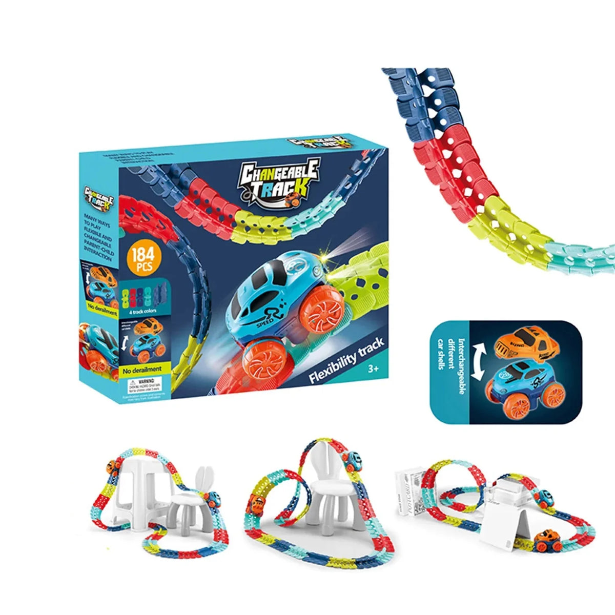 Kids Learning Toy - Magnetic Car Track Playset