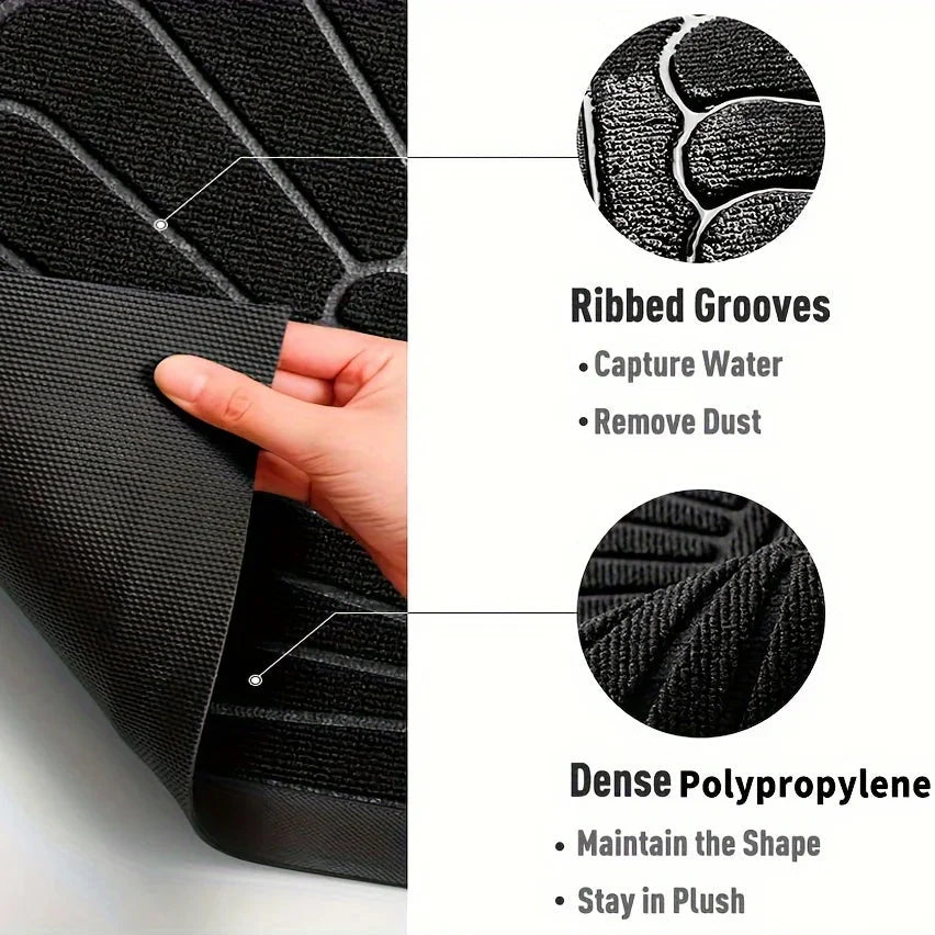 Half-Round Rubber Door Mat for Indoor and Outdoor Applications