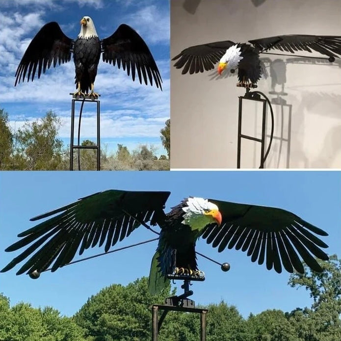 Decorative Garden Wind Spinner in Metal for Bird Lovers
