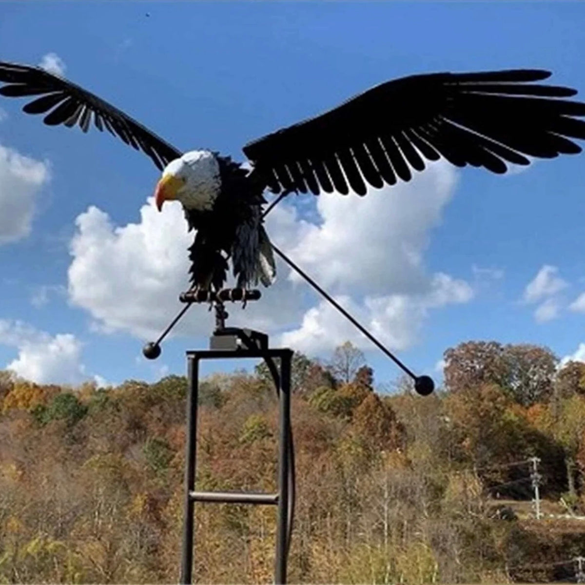 Decorative Garden Wind Spinner in Metal for Bird Lovers