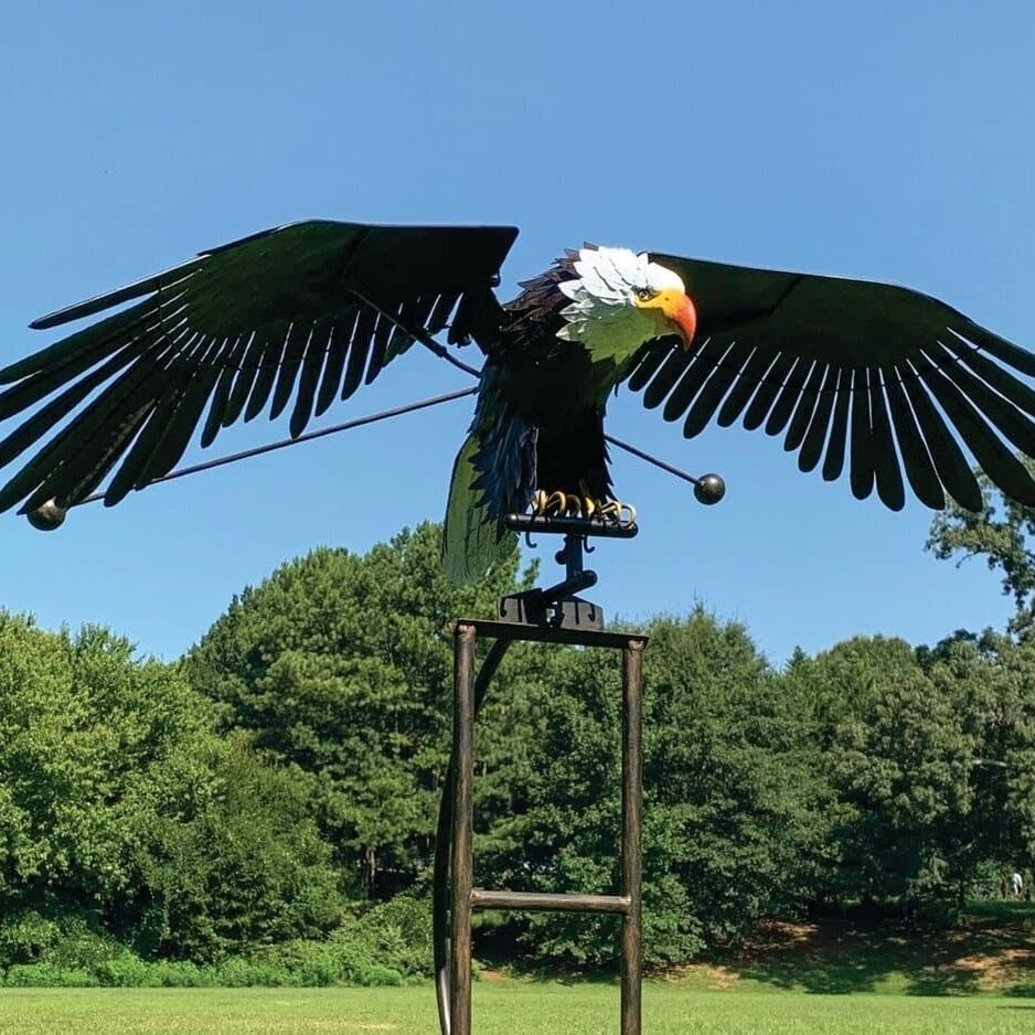 Decorative Garden Wind Spinner in Metal for Bird Lovers