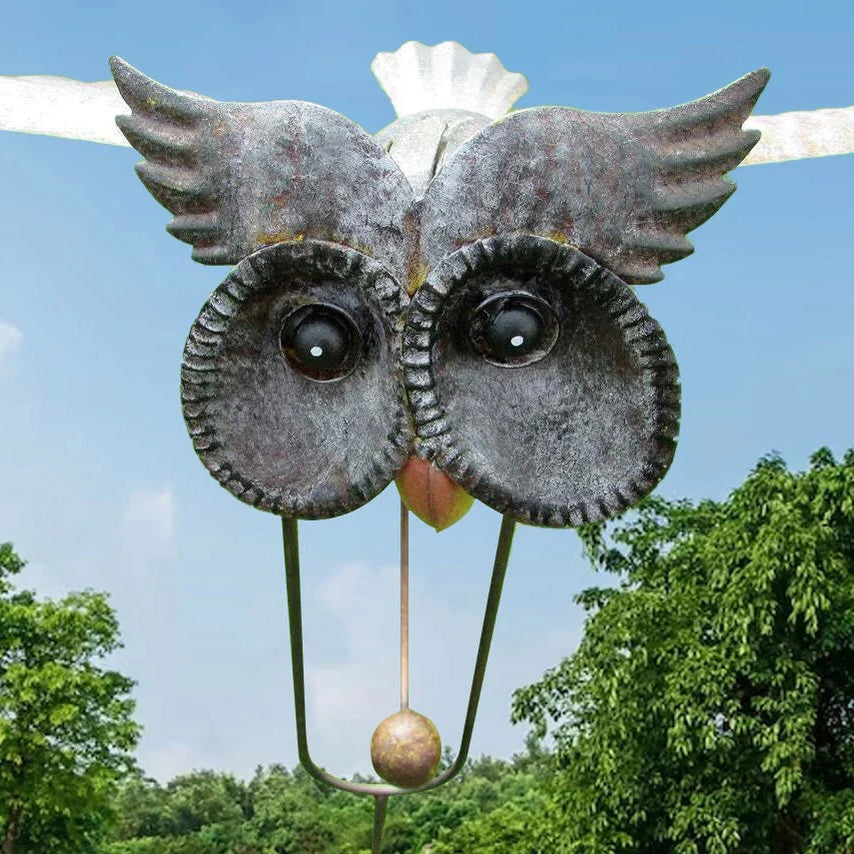 Decorative Garden Wind Spinner in Metal for Bird Lovers